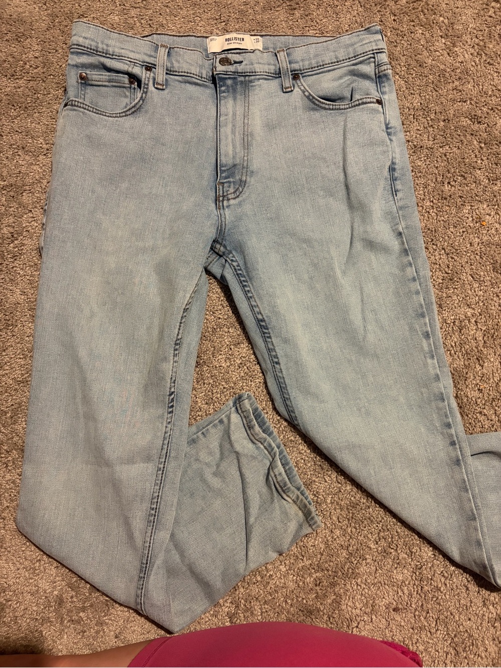 Hollister Women's Light Blue Slim Straight Jeans